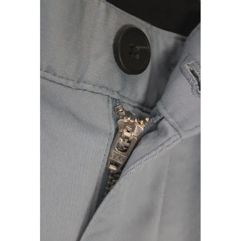 Theory Mens Chino Shorts Gray Cotton Button Size 29
